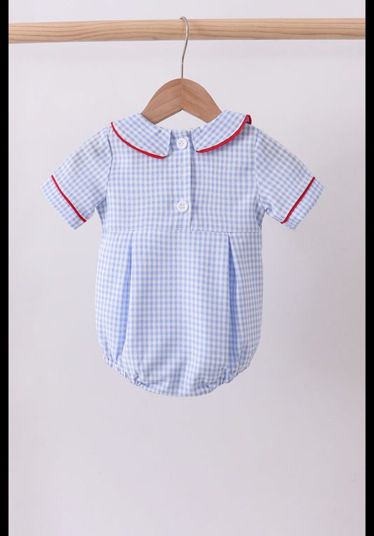 Boy American Smocked Peter Pan Bubble
