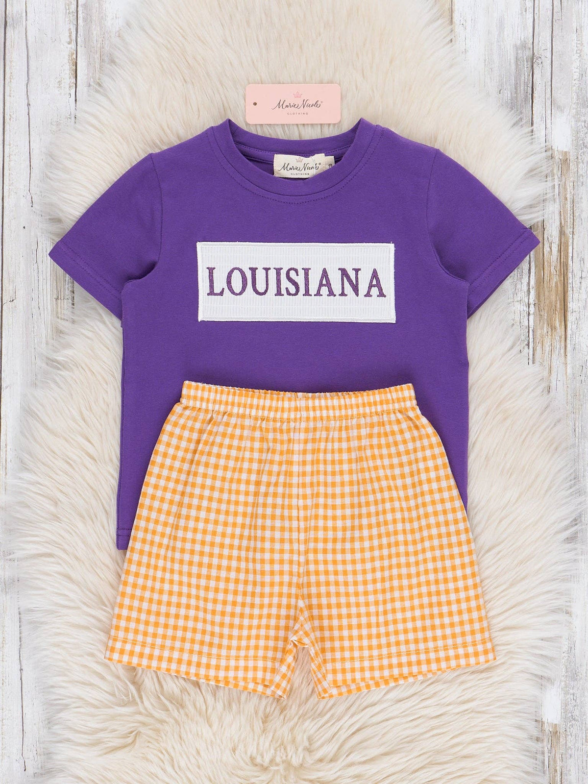Louisiana Smocked Gingham Outfit