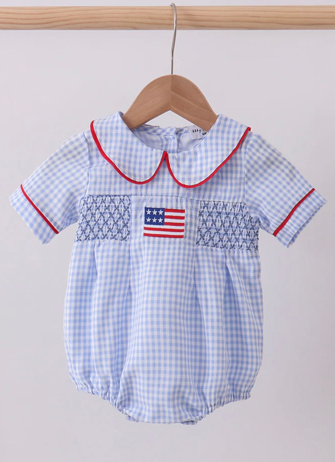 Boy American Smocked Peter Pan Bubble