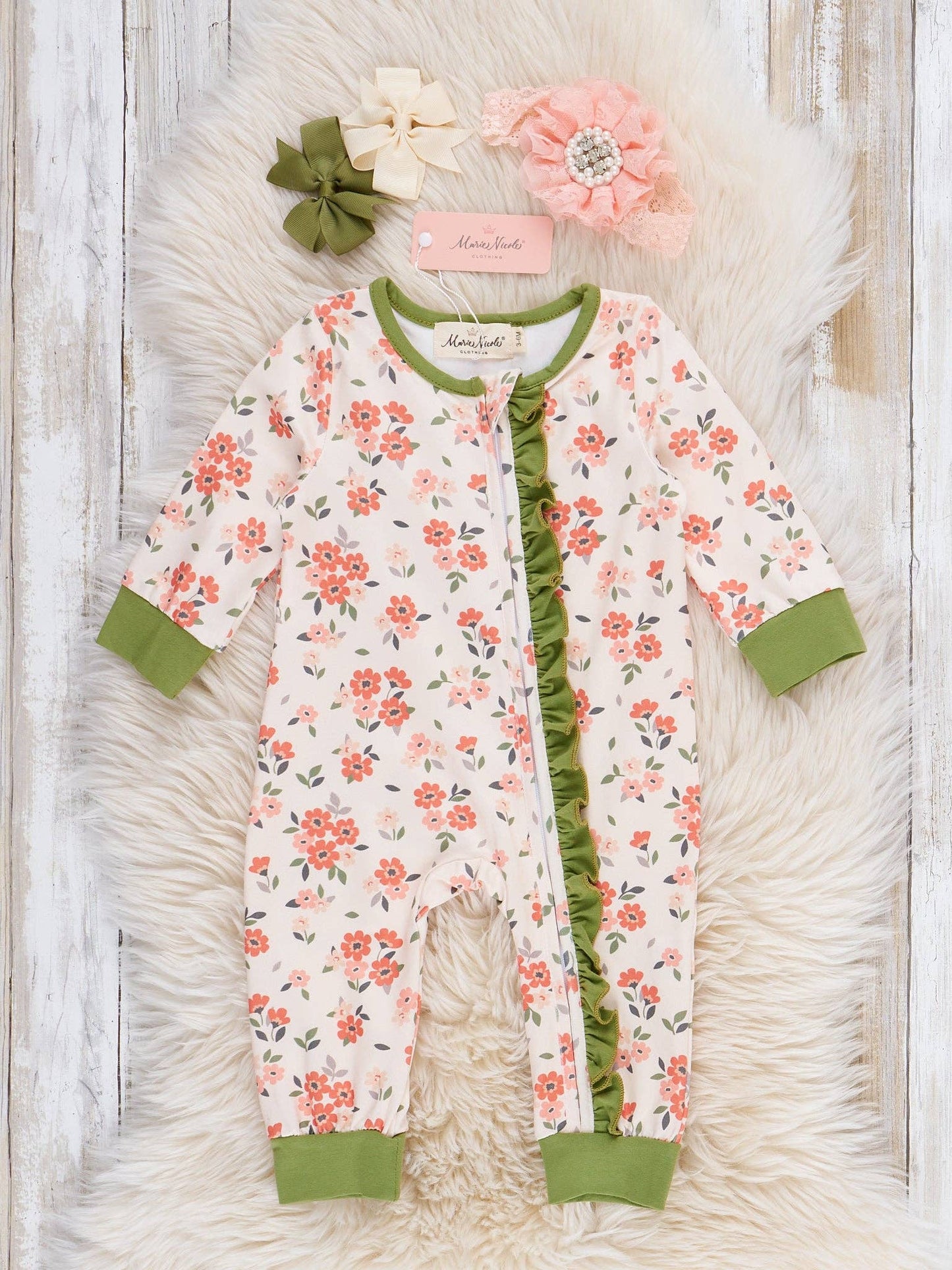 Forest Petals Floral Sleeper Pajamas
