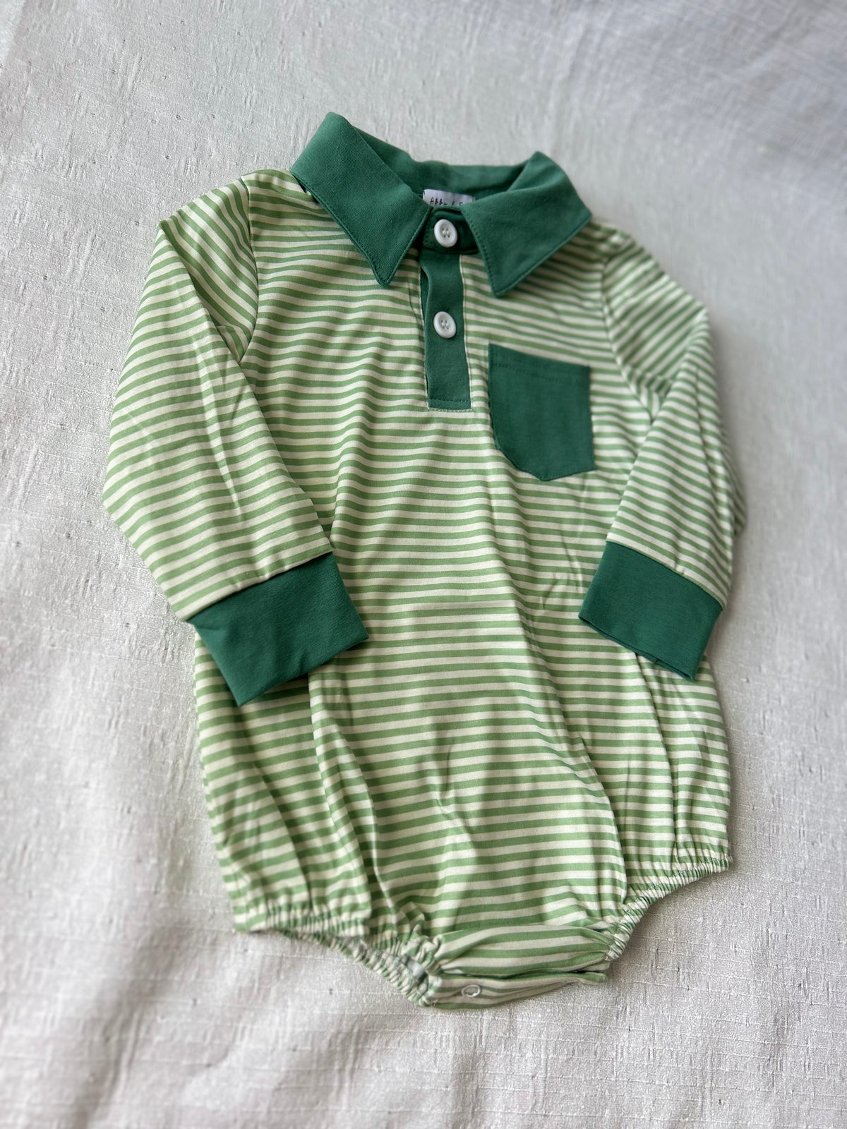Green Stripe Long Sleeve Bubble