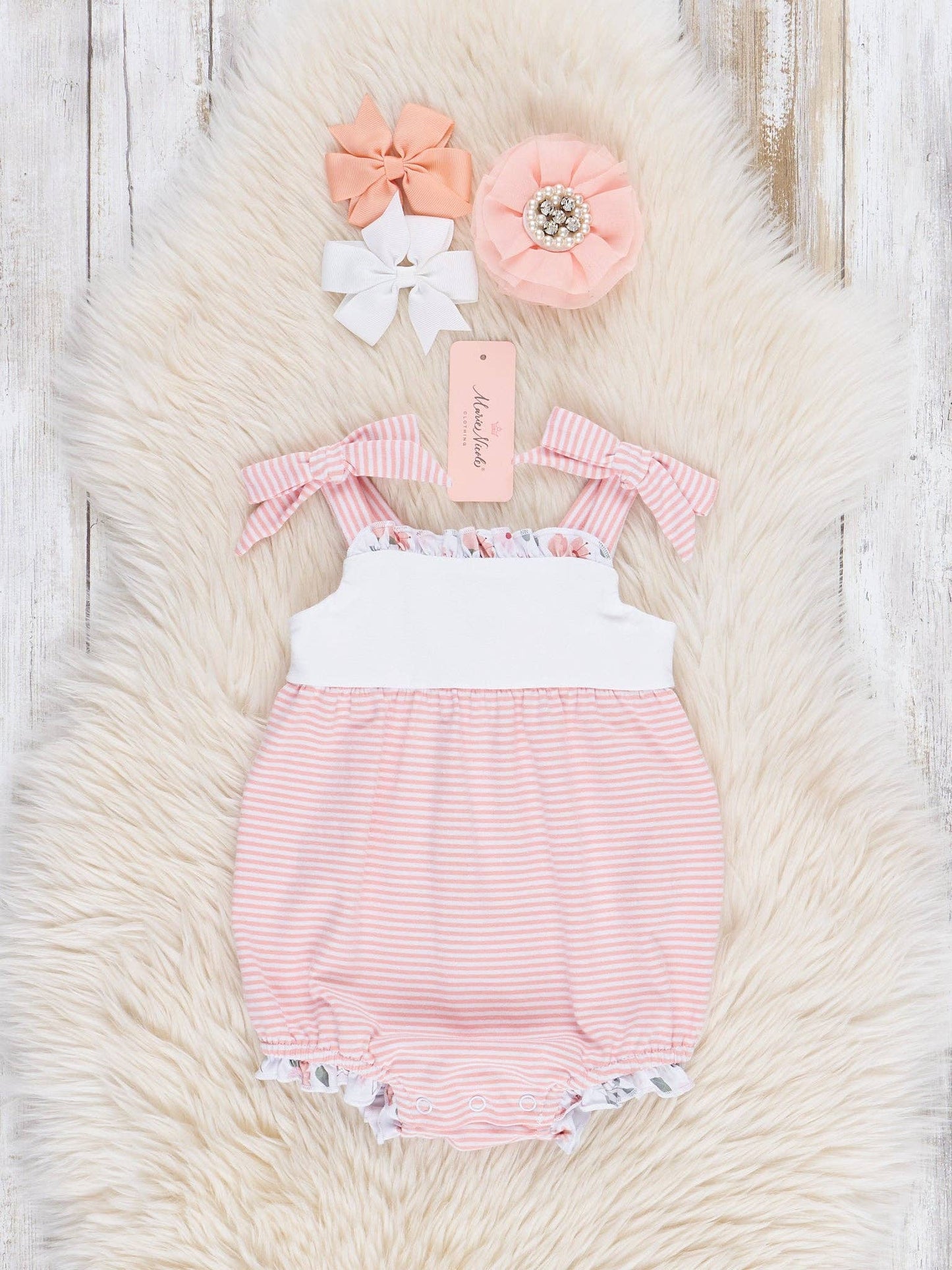 Blushing Bouquets Tank Ruffle Bubble Romper