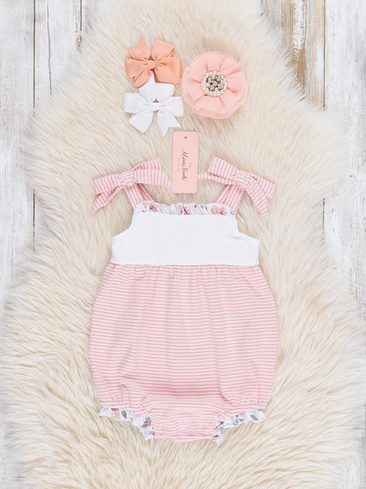 Blushing Bouquets Tank Ruffle Bubble Romper