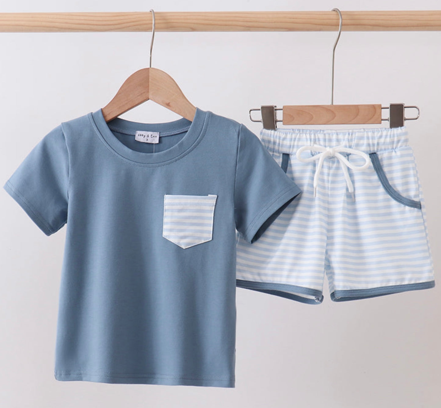 Blue Stripe Boy Set